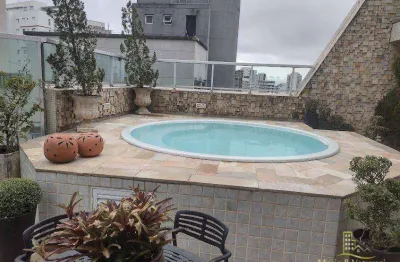 Cobertura com 3 dormitórios à venda, 180 m² por r$ 850.000,00 - astúrias - guarujá/sp