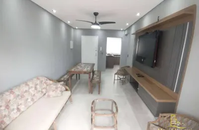 Apartamento mobiliado com 2 dormitórios à venda, 85 m² por r$ 420.000,00 - astúrias - guarujá/sp