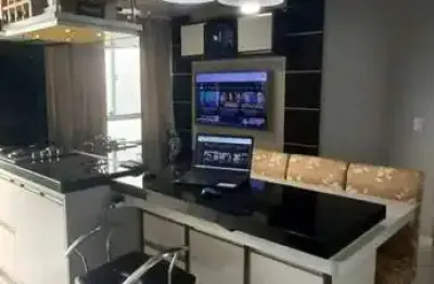 Excelente apartamento à venda em itajaí pronto para morar! 01 suíte + 01, 1 vaga, sacada c/ churrasqueira á carvão mobiliado e equipado!