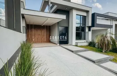 Casa térrea em indaiatuba, condomínio gran reserve com 3 suítes - 140 m²