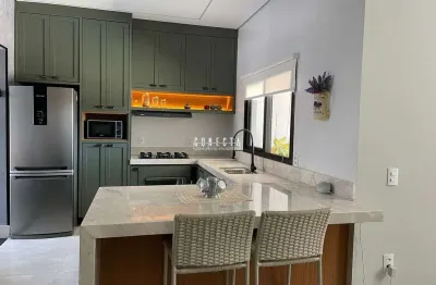 Casa térrea em indaiatuba, condomínio gran reserve, 3 suítes - 140 m²