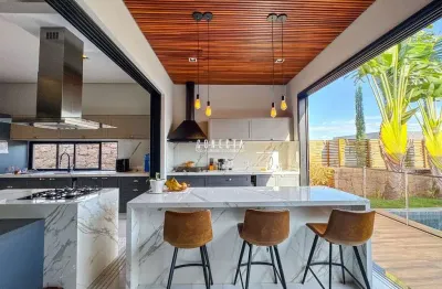 Casa térrea em indaiatuba, condomínio maria josé com 3 suítes - 257 m²