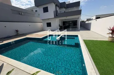 Sobrado em indaiatuba, condomínio helvétia park ii com 5 suítes - 450,00 m²