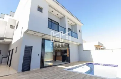Sobrado em indaiatuba, condomínio maria josé com 3 suítes - 295 m²