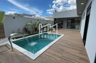 Casa térrea em indaiatuba, residencial evidências com 3 suítes 195 m²