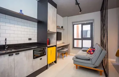 Studio novo 100% mobiliado à venda, 24 m² por r$ 485.900 - bigorrilho - curitiba/pr