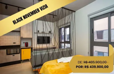Studio mobiliado - novo -  com 1 dormitório à venda, 24 m² por r$ 439.900 - bigorrilho - curitiba/pr