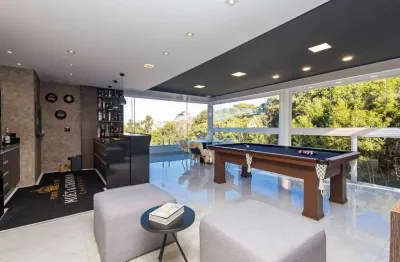 Casa em condomínio, impecável, 100% mobiliada - com 2 suítes e 2 demi-suítes à venda, 453 m² por r$ 4.683.900 - atuba - curitiba/pr