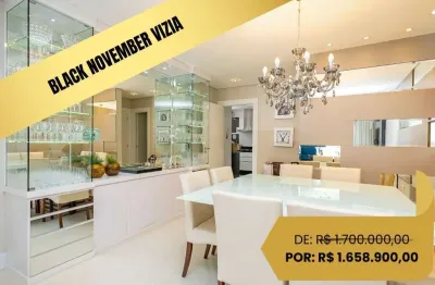 Apartamento 100% mobiliado com 3 suítes à venda, 129 m² por r$ 1.658.900 - água verde - curitiba/pr