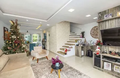 Sobrado triplex com 4 dormitórios, sendo 2 suites à venda, 200 m² por r$ 1.099.000 - abranches - curitiba/pr