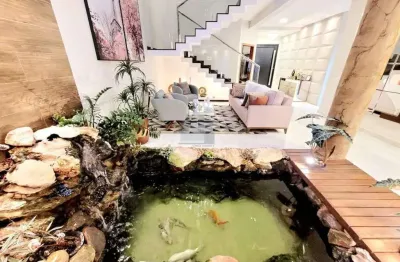 Lina casa (sobrado)à venda com três suites,piscina na melhor localização, jardim esplendor, indaiat