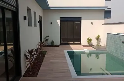 Linda nova e moderna casa à venda coim três suítes e piscina, no condominio jardim piemont, indaiat