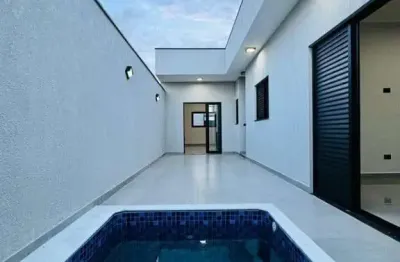 Linda casa nova com três dormitórios à venda, com piscina, arquitetura moderna no  bom sucesso, ind
