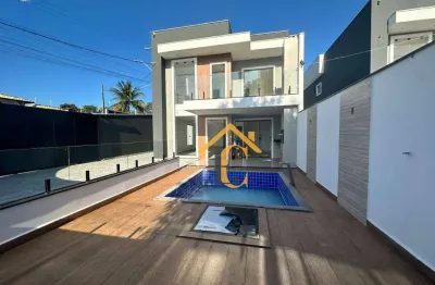 Casa com 4 dormitórios à venda, 140 m² por r$ 800.000,00 - colinas - rio das ostras/rj