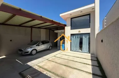 Casa linear com pé direito alto e design moderno com 2 quartos sendo 1 suíte à venda, 57 m² por r$ 390.000 - verdes mares - rio das ostras/rj