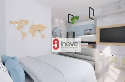 Apartamento com 1 dormitório à venda, 29 m² por r$ 185.000,00 - jardim colonial - atibaia/sp
