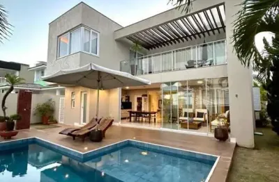 Casa em condomínio para venda em camaçari, alphaville (abrantes), 4 suítes, 6 banheiros, 2 vagas