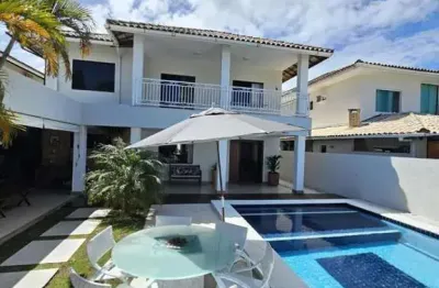 Casa em condomínio para venda em camaçari, catu de abrantes (abrantes), 4 dormitórios, 3 suítes, 5 banheiros, 4 vagas