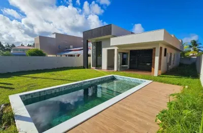 Casa em condomínio para venda em camaçari, barra do jacuípe (monte gordo), 4 dormitórios, 2 suítes, 3 banheiros, 2 vagas