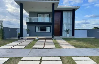 Casa em condomínio para venda em camaçari, alphaville (abrantes), 3 suítes, 4 banheiros, 2 vagas