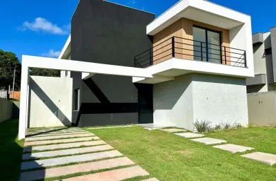 Casa em condomínio para venda em camaçari, alphaville (abrantes), 4 dormitórios, 3 suítes, 4 banheiros, 2 vagas