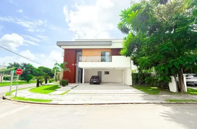 Casa com 5 suítes e vista parcial para o mar no alphaville araçagy