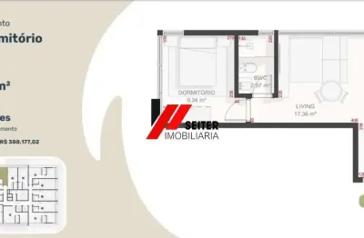 Apartamento 1 dormitório à venda no teahupoo santa mônica
