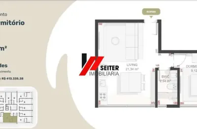 Apartamento com 1 dormitório a venda no teahupoo santa mônica