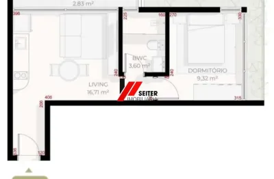 Apartamento à venda com 1 dormitório no teahupoo santa mônica