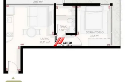 Apartamento à venda com 1 dormitório no Teahupoo Santa Mônica