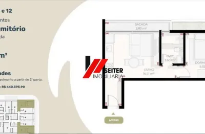 Apartamento à venda com 1 dormitório e sacada no teahupoo santa mônica em florianópolis