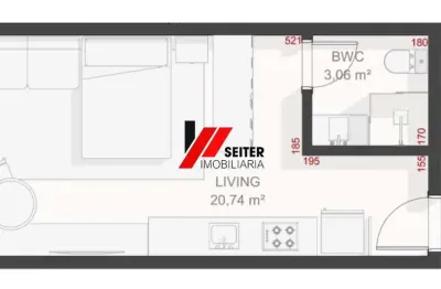 Studio à venda com 26,86 m2 no teahupoo santa mônica florianópolis