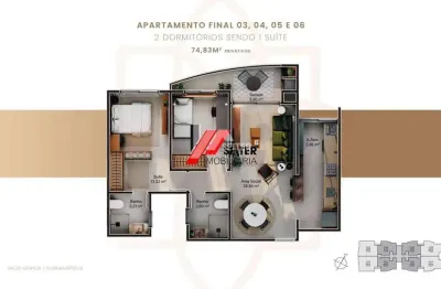 Apartamento com 2 quartos à venda no Saco Grande, Florianópolis 