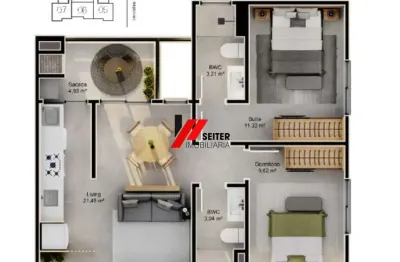 Apartamento com 3 quartos à venda no Saco Grande, Florianópolis 