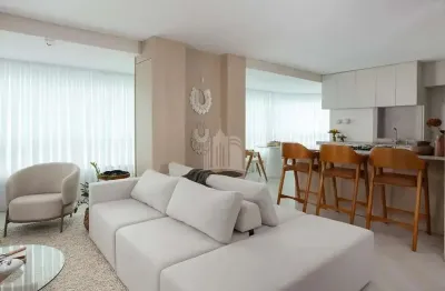 Apartamento com 2 suítes no ed. porto iguaçu, mobiliado e decorado e 1 vaga de garagem no pioneiros em bc.