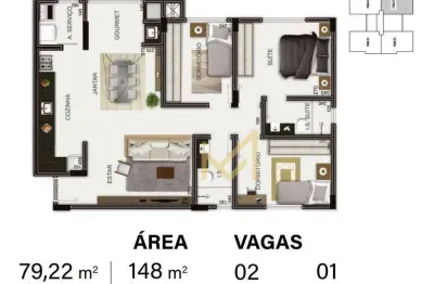 Apartamento à venda, 79 m² por r$ 694.751,00 - neva - cascavel/pr