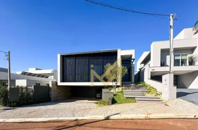 Casa com 4 suítes à venda, 359 m² por r$ 5.100.000 - condomínio treviso - cascavel/pr