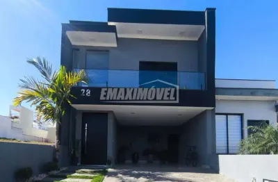 Sobrado á venda com 3 quartos sendo 1 suíte com closet no condomínio santinon em sorocaba-sp