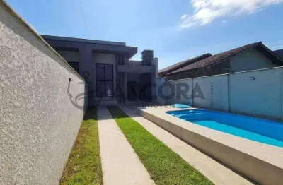 Casa com 03 quartos, 89,28 m² de área construída em um terreno de 180m² à venda a apenas 650 metros da praia em Itapoá - Balneário Volta ao mundo I