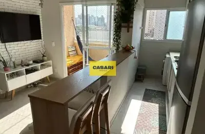 Apartamento com 2 quartos, porteira fechada, sacada, 1 vaga coberta, 55m2 - centro -sbc