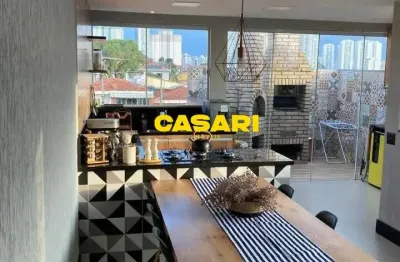 Cobertura porteira fechada à venda no bairro vila scarpelli– santo andré | 2 quartos, 1 vaga e churrasqueira