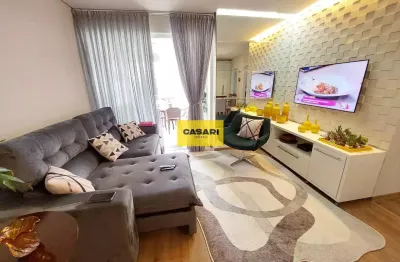 Apartamento à venda no Centro em São Bernardo do Campo | 2 dormitórios (1 suíte com closet) | Varanda envidraçada | 2 vagas | Lazer completo