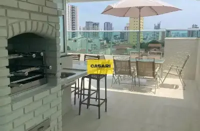 Cobertura à venda no parque das nações – santo andré | 3 dormitórios | suíte com terraço | 2 vagas | porteira fechada