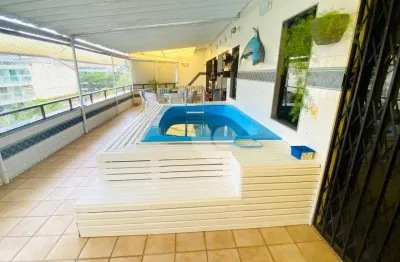 Cobertura com 4 quartos à venda, 338 m² por r$ 3.800.000 - jardim oceânico - rio de janeiro/rj