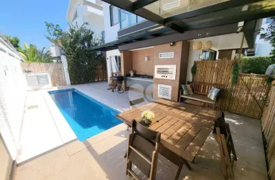 Casa com 4 suites, infra estrutura à venda, 270 m² por r$ 2.125.000 - recreio dos bandeirantes - rio de janeiro/rj
