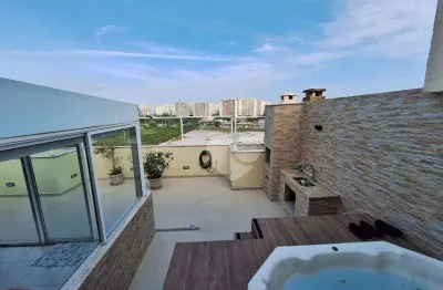 Cobertura duplex 3 quartos 1 suíte - 148 m² - por r$ 1.110.000,00 - recreio dos bandeirantes