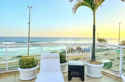 Condomínio port brise -  cobertura duplex beira mar totalmente reformado com vista mar cinematográfica. 5 suítes. barra da tijuca/jardim oceânico.