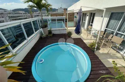 Lopes enjoy vende cobertura duplex 3 quartos, 154 m², 2 vagas de garagem, condomínio onda carioca.