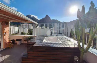 Grajaú, cobertura com 2qts com suíte, piscina , churrasqueira  e vaga de garagem à venda, 160 m² por r$ 800.000 - grajaú - rio de janeiro/rj