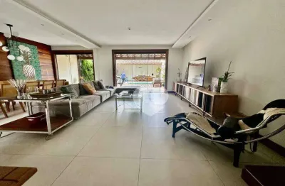 Casa com 5 quartos e 1 suíte  para alugar, 309 m² com piscina  por r$ 18.686/mês - recreio dos bandeirantes - rio de janeiro/rj